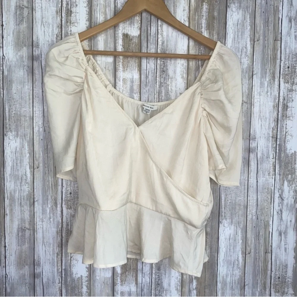 NWT American Eagle Cream Puff Sleeve Blouse - Picture 5 of 10